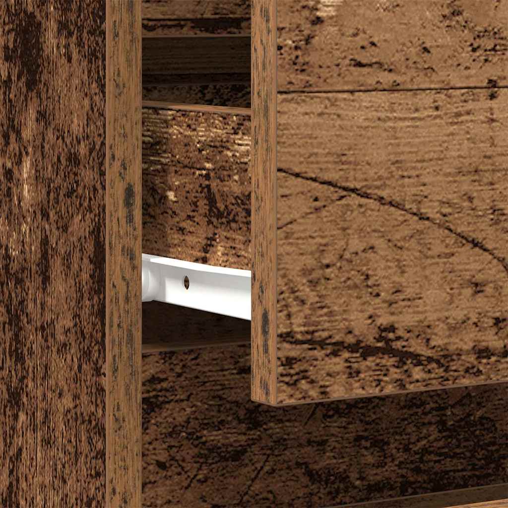 Κομοδίνο 2 pcs Παλιό ξύλο 40 x 35 x 50 εκ. Επεξεργασμένο ξύλο