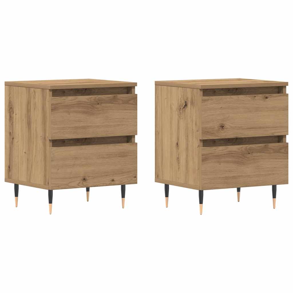 Κομοδίνο 2 pcs Artisan Oak 40 x 35 x 50 εκ. Επεξεργασμένο ξύλο