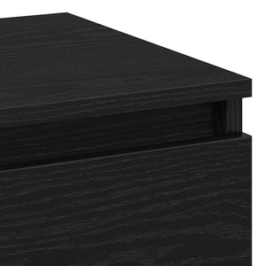 Κομοδίνο Μαύρη δρυς 40 x 35 x 50 εκ. Επεξεργασμένο Ξύλο