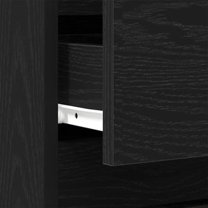 Κομοδίνο Μαύρη δρυς 40 x 35 x 50 εκ. Επεξεργασμένο Ξύλο