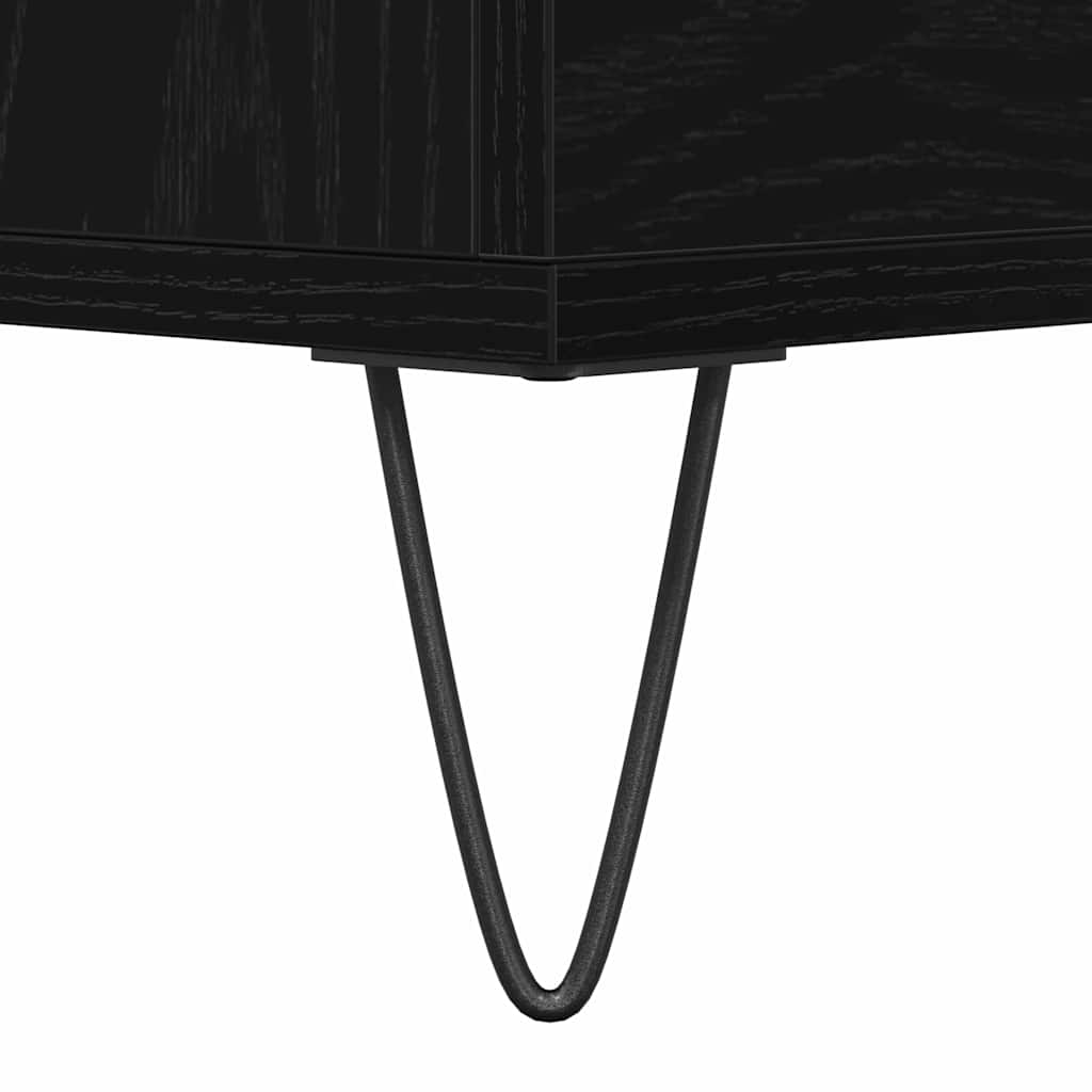 Πλαϊνό γραφείο Μαύρη Οξυά 60 x 35 x 70 cm Επεξεργασμένο ξύλο