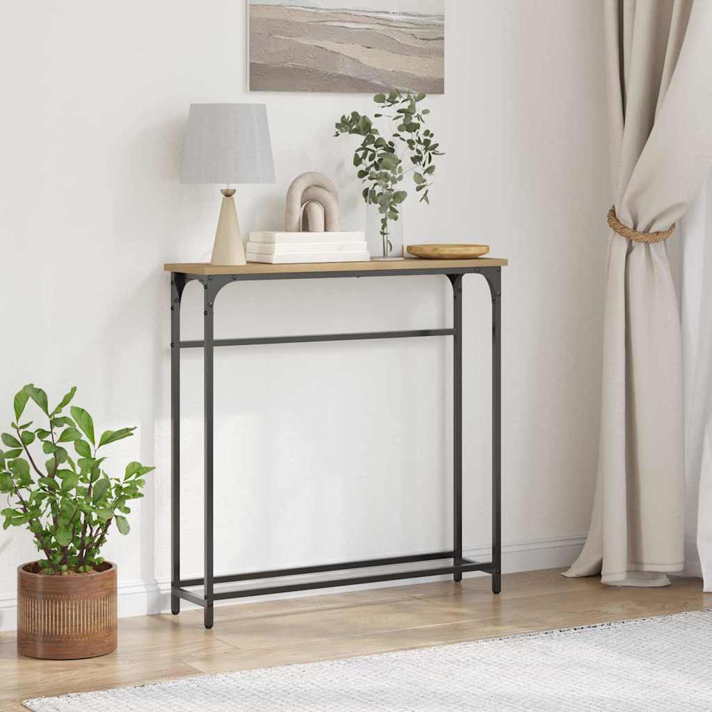 Τραπέζι κονσόλας με ράφι Artisan Oak 75 x 19,5 x 75 εκ. - Pakobazaar