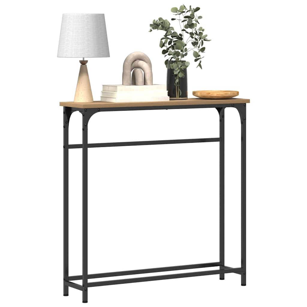 Τραπέζι κονσόλας με ράφι Artisan Oak 75 x 19,5 x 75 εκ. - Pakobazaar