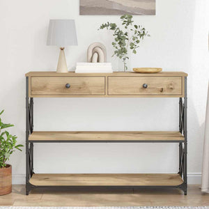 Κονσόλα Τραπέζι με συρτάρι artisan δρυς 100 x 28 x 75 εκ. - Pakobazaar