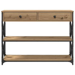 Κονσόλα Τραπέζι με συρτάρι artisan δρυς 100 x 28 x 75 εκ. - Pakobazaar