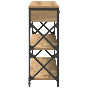 Κονσόλα Τραπέζι με συρτάρι artisan δρυς 100 x 28 x 75 εκ. - Pakobazaar