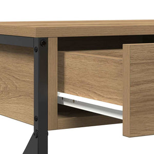 Κονσόλα Τραπέζι με συρτάρι με ράφι artisan δρυς 75 x 28 x 75 εκ - Pakobazaar