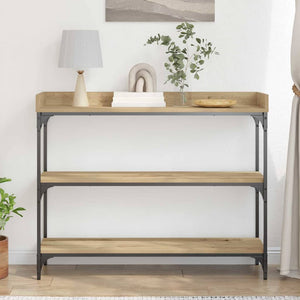 Τραπέζι Κονσόλας με ράφι artisan δρυς 100 x 30 x 80 εκατοστά - Pakobazaar