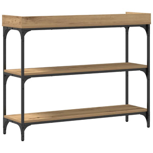 Τραπέζι Κονσόλας με ράφι artisan δρυς 100 x 30 x 80 εκατοστά - Pakobazaar