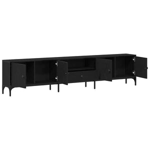 Ντουλάπι TV Μαύρη δρυς 200 x 25 x 44 εκ Επεξεργασμένο ξύλο - Pakobazaar