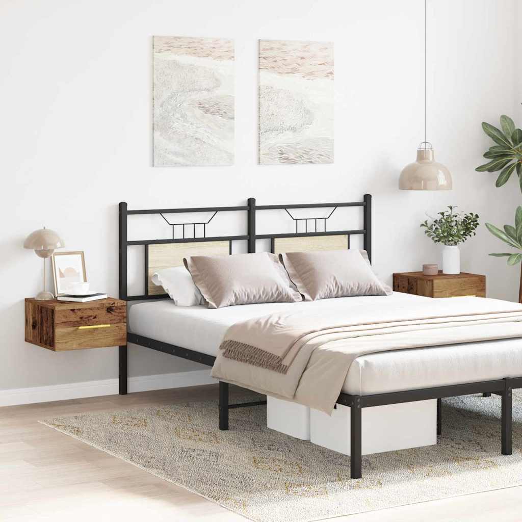 Κομοδίνο 2 pcs Παλιό ξύλο 35 x 35 x 20 εκ Επεξεργασμένο ξύλο - Pakobazaar