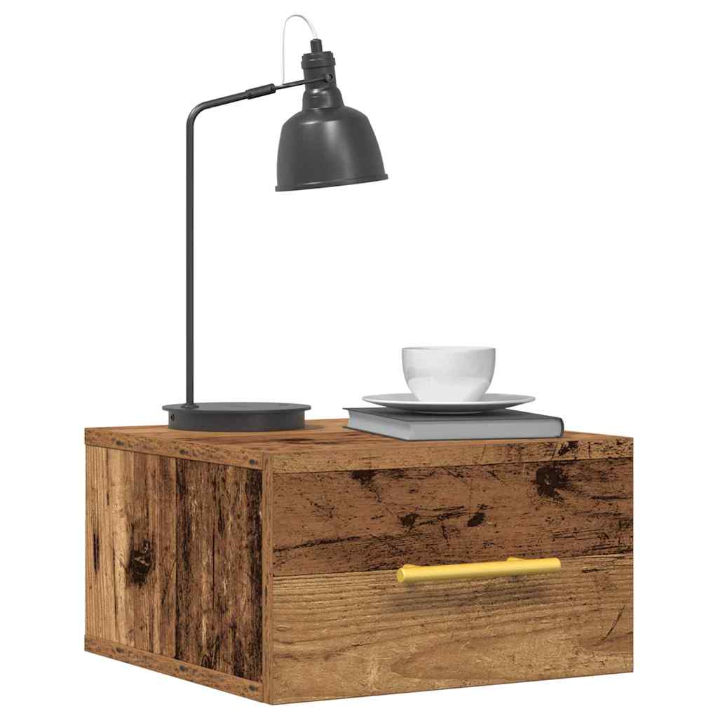 Κομοδίνο 2 pcs Παλιό ξύλο 35 x 35 x 20 εκ Επεξεργασμένο ξύλο - Pakobazaar