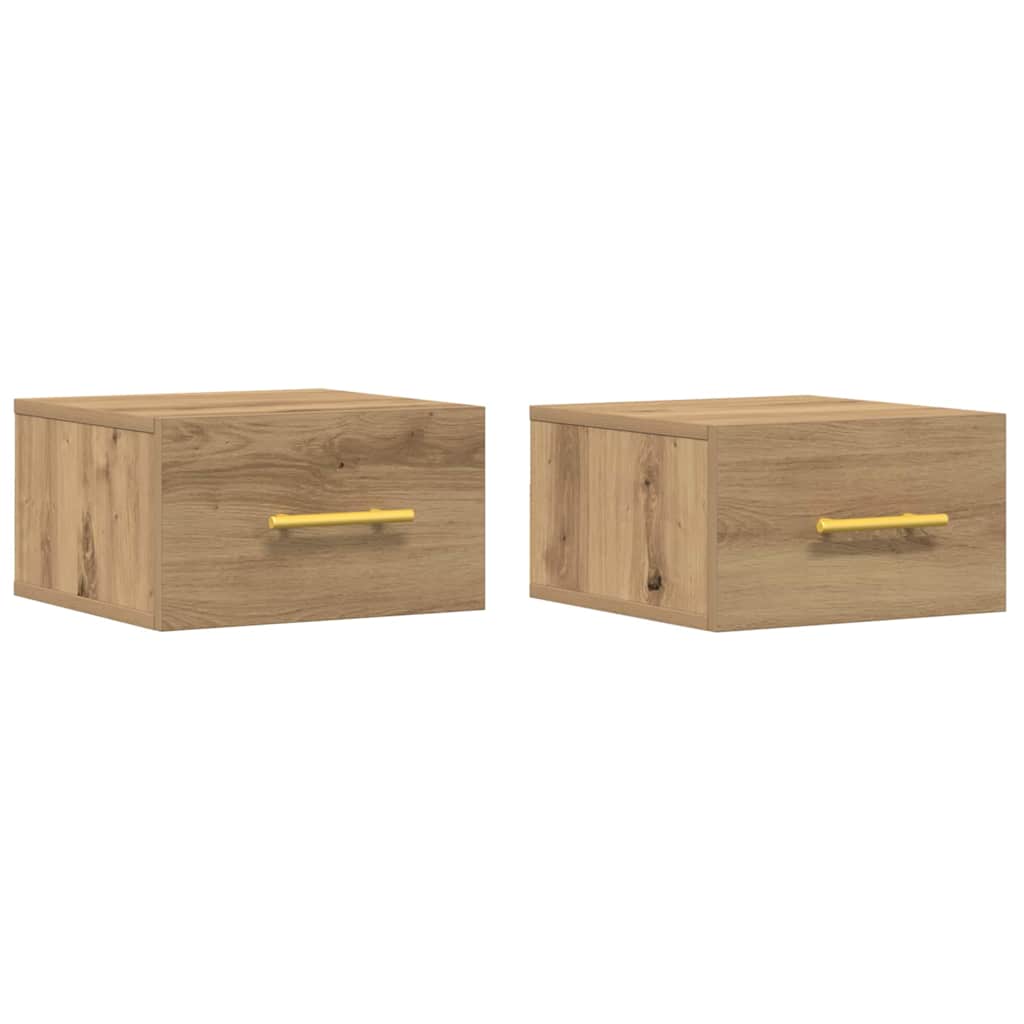 Κομοδίνο 2 pcs Artisan Oak 35 x 35 x 20 εκ Επεξεργασμένο ξύλο
