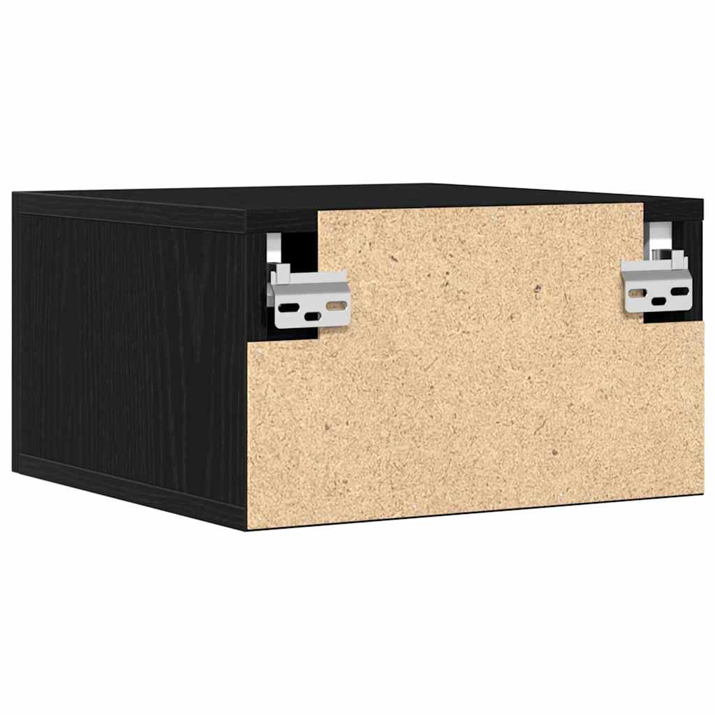 Κομοδίνο Μαύρη Οξυά 35 x 35 x 20 εκ Επεξεργασμένο ξύλο - Pakobazaar