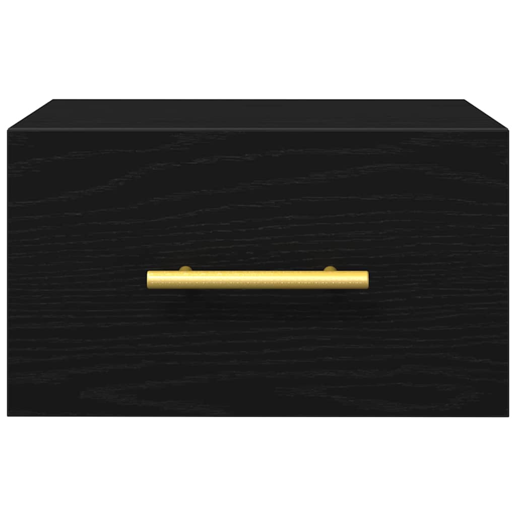 Κομοδίνο Μαύρη Οξυά 35 x 35 x 20 εκ Επεξεργασμένο ξύλο - Pakobazaar