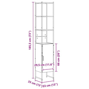 Ντουλάπι Μπάνιου Σονόμα 33 x 33 x 185,5 εκ Επεξεργασμένο ξύλο - Pakobazaar