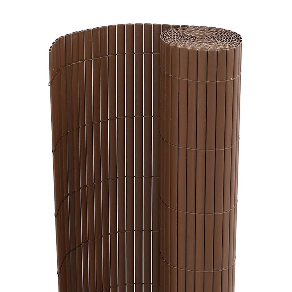 Φράχτης Κήπου Διπλής Όψης Καφέ 1,8x3 μ. PVC - Pakobazaar