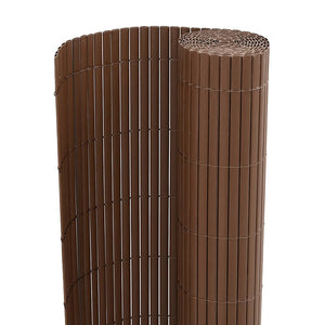 Φράχτης Κήπου Διπλής Όψης Καφέ 1,8x3 μ. PVC