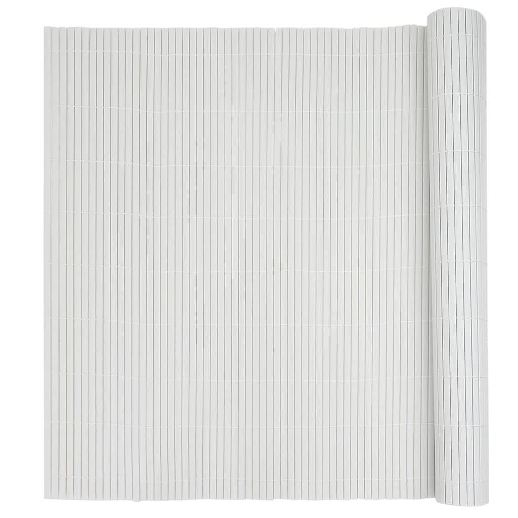 Φράχτης Κήπου Διπλής Όψης Λευκός 1,8x5 μ. PVC - Pakobazaar