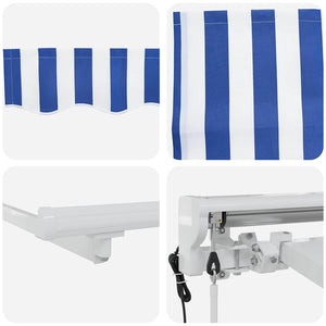 Σκηνίτσα Αναδιπλούμενη Μπλε και άσπρο 250 x 200 cm - Pakobazaar
