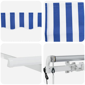 Αναδιπλούμενη τέντα Μπλε 250 x 200 cm ύφασμα