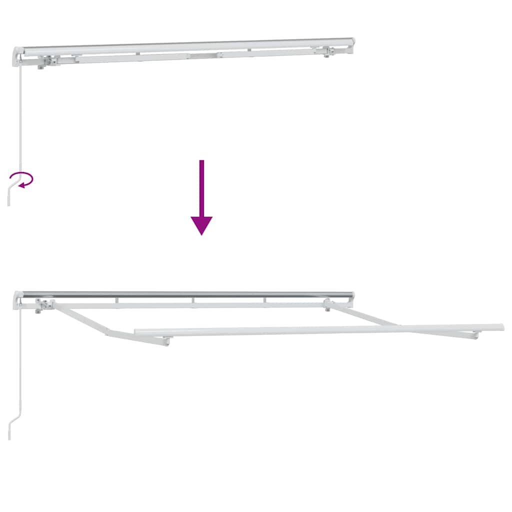 Αναδιπλούμενη τέντα Μαύρο 250 x 200 cm ύφασμα - Pakobazaar