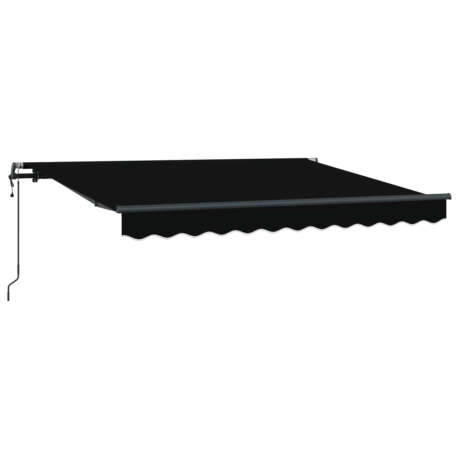 Αναδιπλούμενη τέντα Μαύρο 250 x 200 cm ύφασμα - Pakobazaar