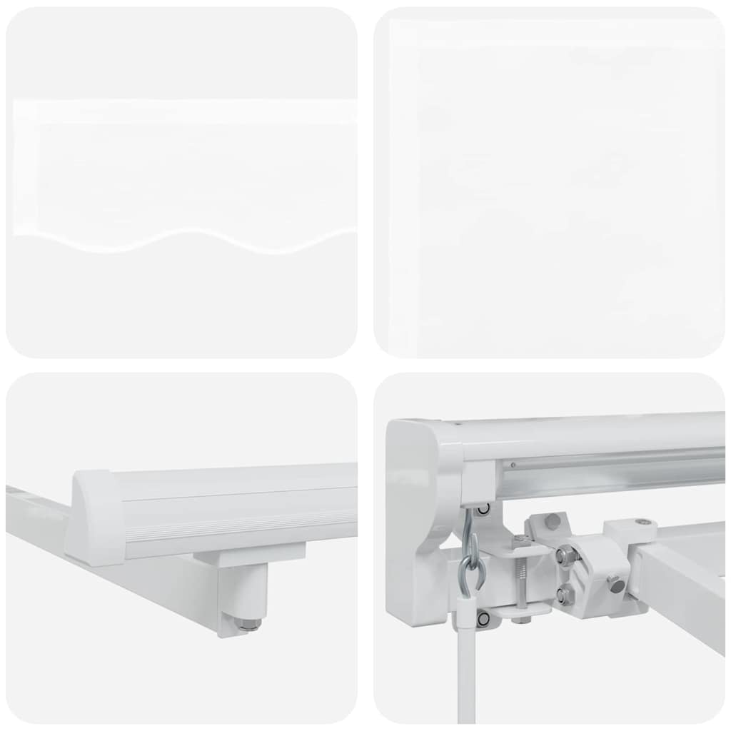 Σκελετός Τέντας Λευκός 250 x 200 cm Πολυεστέρας με Επικάλυψη PU - Pakobazaar