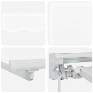 Σκελετός Τέντας Λευκός 250 x 200 cm Πολυεστέρας με Επικάλυψη PU - Pakobazaar
