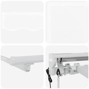 Σκελετός Τέντας Λευκός 250 x 200 cm Πολυεστέρας με Επικάλυψη PU - Pakobazaar