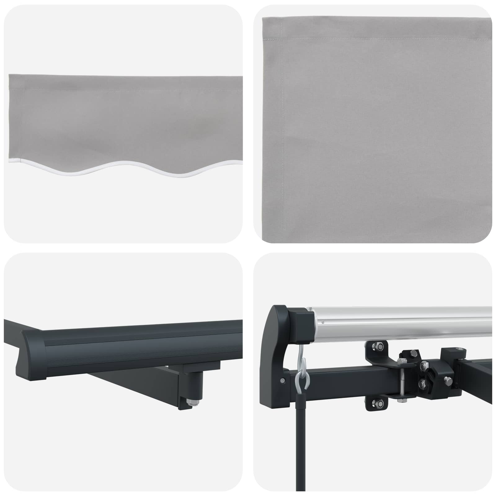 Σκηνίτσα Αναδιπλούμενη Ανοιχτό γκρι 250 x 200 cm ύφασμα - Pakobazaar