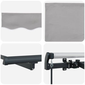 Σκηνίτσα Αναδιπλούμενη Ανοιχτό γκρι 250 x 200 cm ύφασμα - Pakobazaar