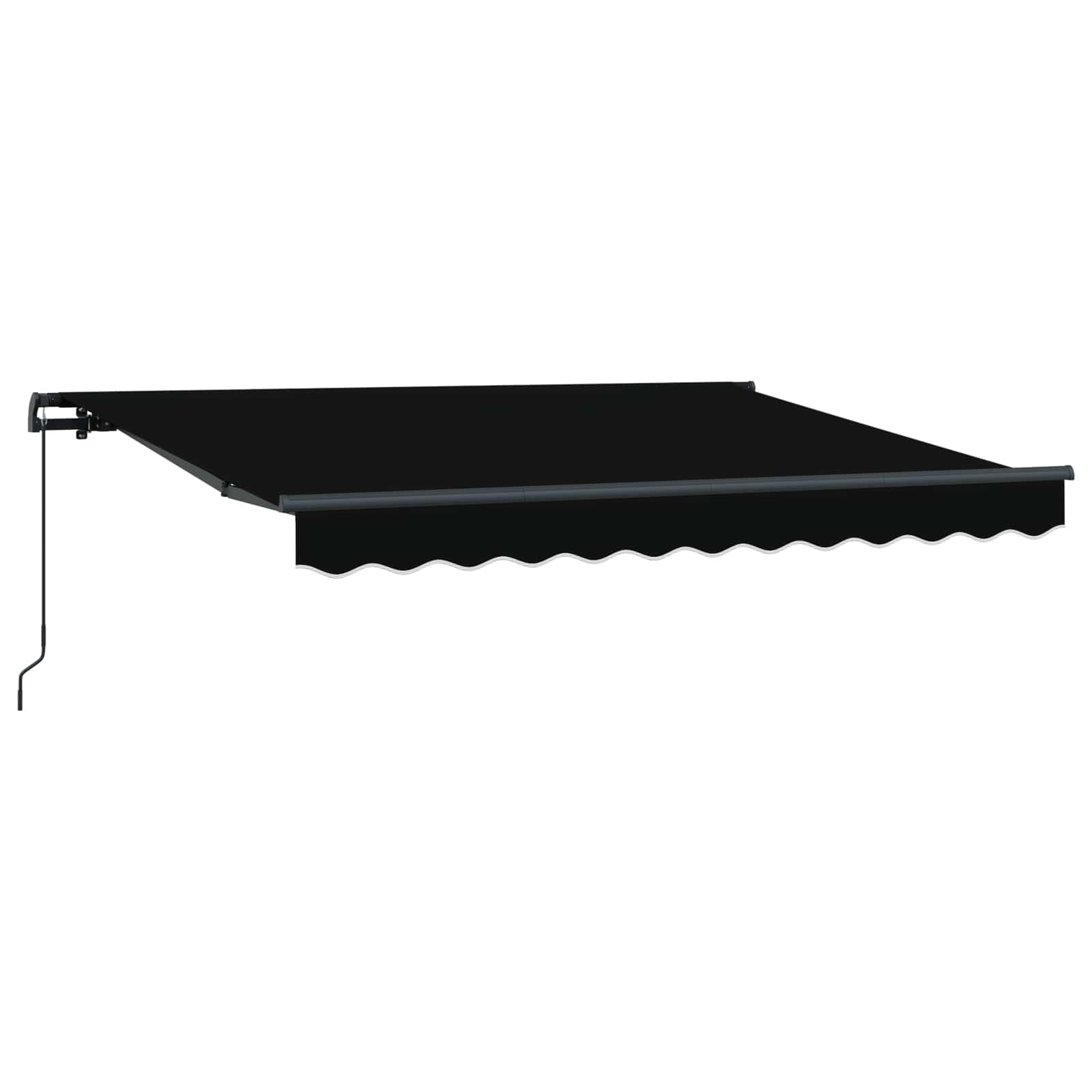 Αναδιπλούμενη τέντα Μαύρο 300 x 200 cm ύφασμα - Pakobazaar