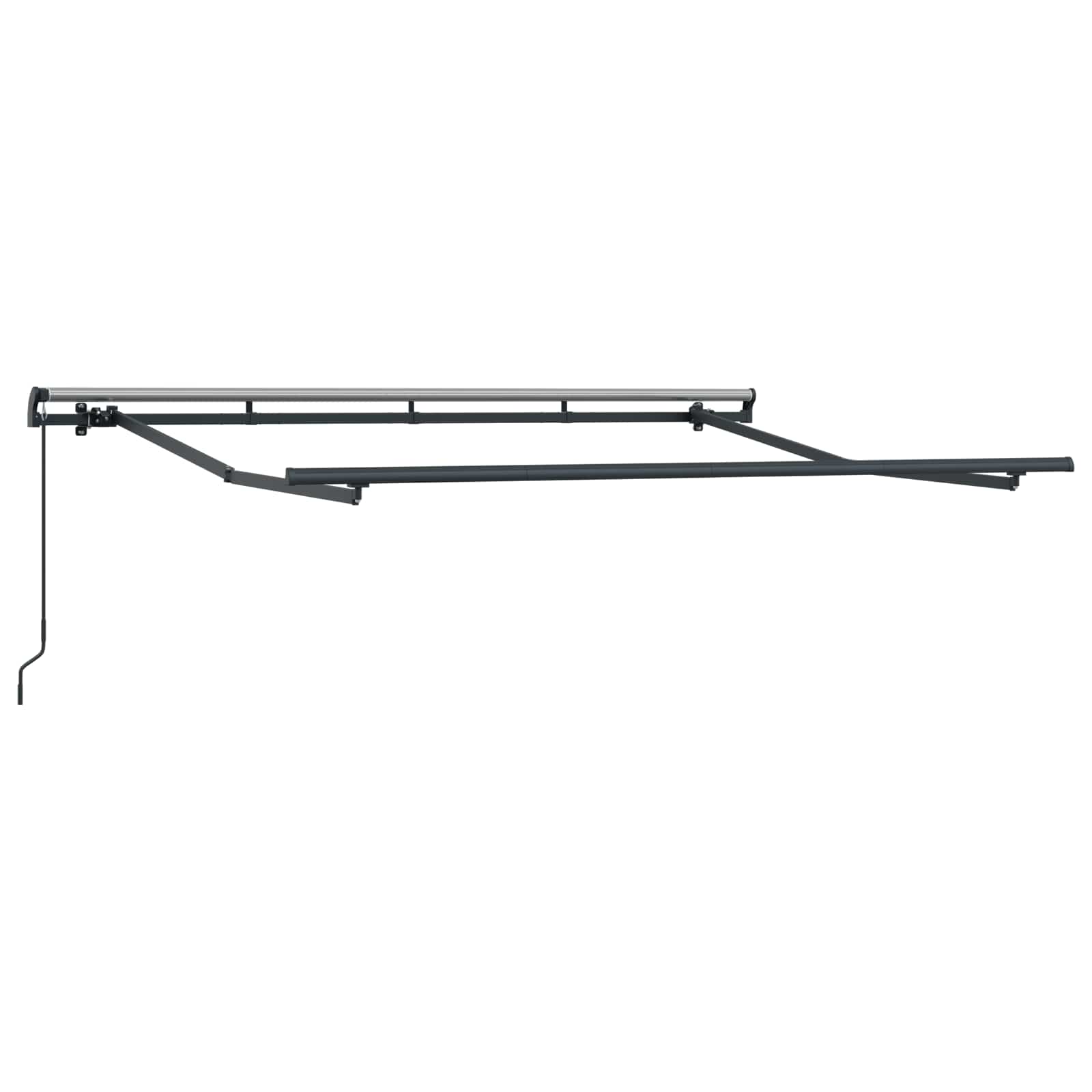 Αναδιπλούμενη τέντα Μαύρο 300 x 200 cm ύφασμα - Pakobazaar