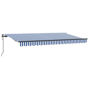Αναδιπλούμενη τέντα Μπλε 350 x 200 cm ύφασμα