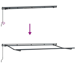 Αναδιπλούμενη τέντα Ανθρακί 350 x 200 cm ύφασμα