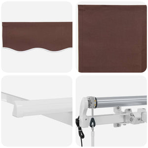 Σκηνίτσα Αναδιπλούμενη Καφέ 350 x 200 cm ύφασμα - Pakobazaar