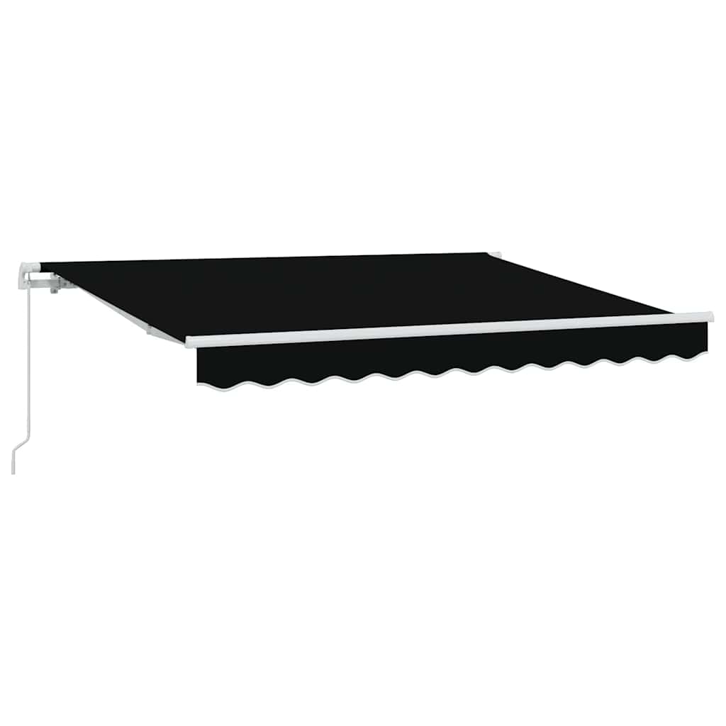 Αναδιπλούμενη τέντα Μαύρο 350 x 200 cm ύφασμα - Pakobazaar