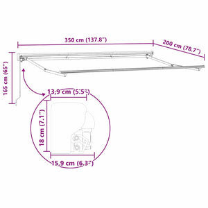 Σκελετός Τέντας Κόκκινο 350 x 200 cm - Pakobazaar