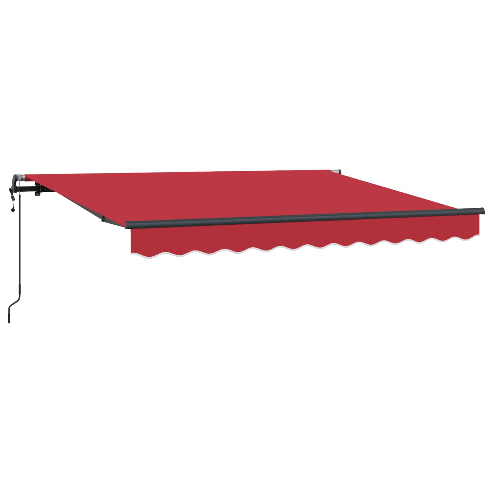 Αναδιπλούμενη τέντα Κόκκινο 350 x 200 cm ύφασμα - Pakobazaar