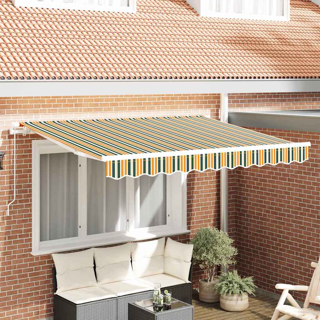 Αναδιπλούμενη τέντα Πράσινο 350 x 200 cm ύφασμα - Pakobazaar