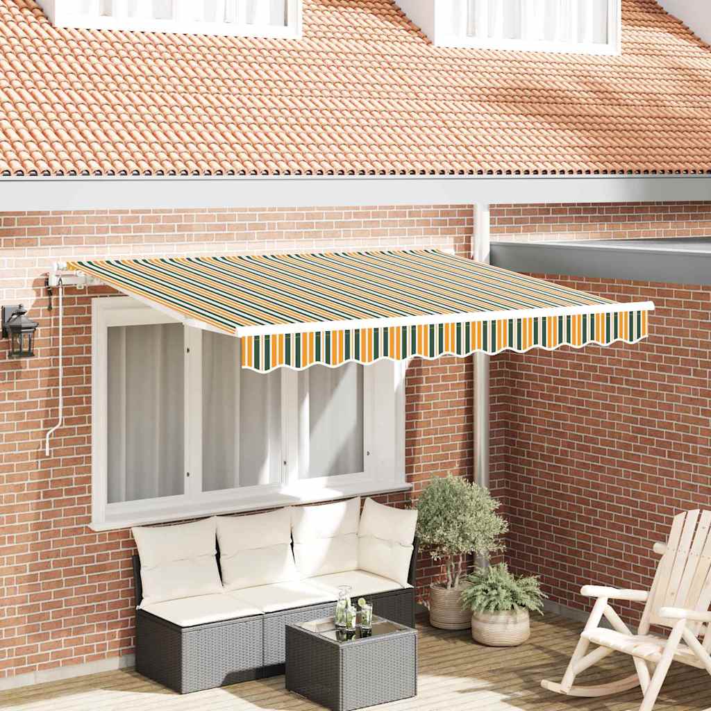 Αναδιπλούμενη τέντα Πράσινο 350 x 200 cm ύφασμα - Pakobazaar