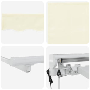 Σκελετός Τέντας Κρεμ 400 x 200 cm Πολυεστέρας με Επικάλυψη PU