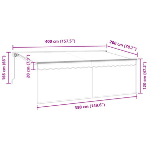 Σκηνίτσα Αναδιπλούμενη Ανθρακί 400 x 200 cm - Pakobazaar