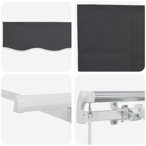 Σκηνίτσα Αναδιπλούμενη Ανθρακί 400 x 200 cm - Pakobazaar