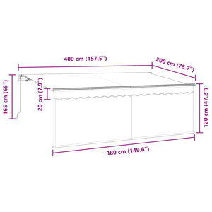 Σκηνίτσα Αναδιπλούμενη Ανθρακί 400 x 200 cm - Pakobazaar