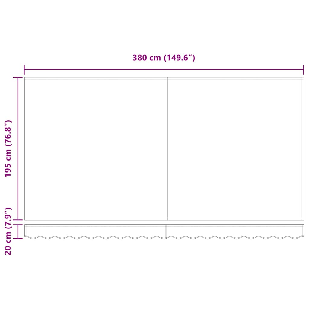 Σκελετός Τέντας Μπλε και Πορτοκαλί 400 x 200 cm - Pakobazaar