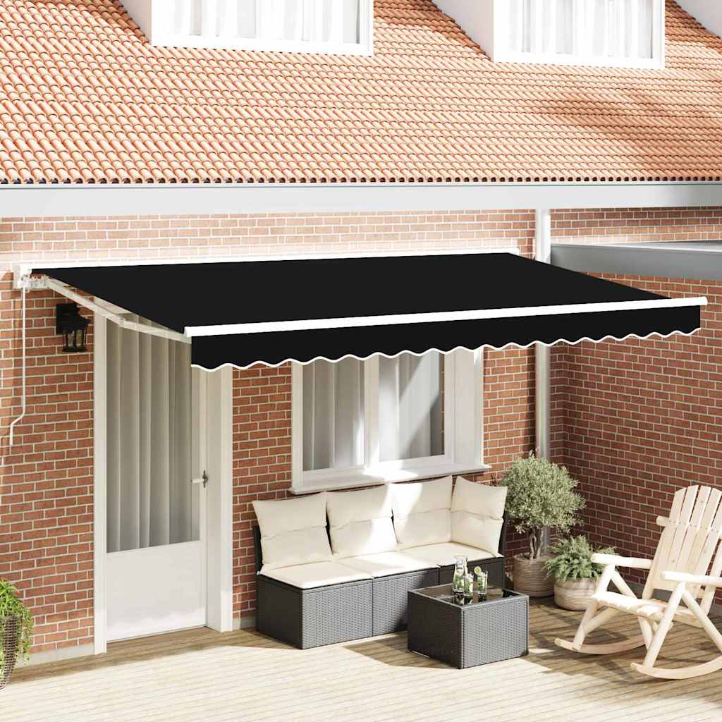 Σκελετός Τέντας Μαύρο 400 x 200 cm Πολυεστέρας με Επικάλυψη PU - Pakobazaar