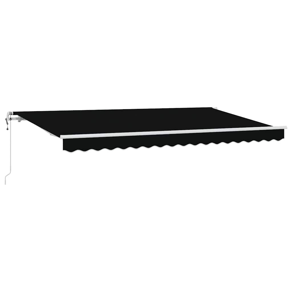 Αναδιπλούμενη τέντα Μαύρο 400 x 200 cm ύφασμα - Pakobazaar