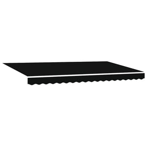 Αναδιπλούμενη τέντα Μαύρο 400 x 200 cm ύφασμα - Pakobazaar
